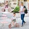 Costway 4 in 1 Kids Tricycles with Push Handle & Training Wheels Baby Balance Bike Navy/Pink